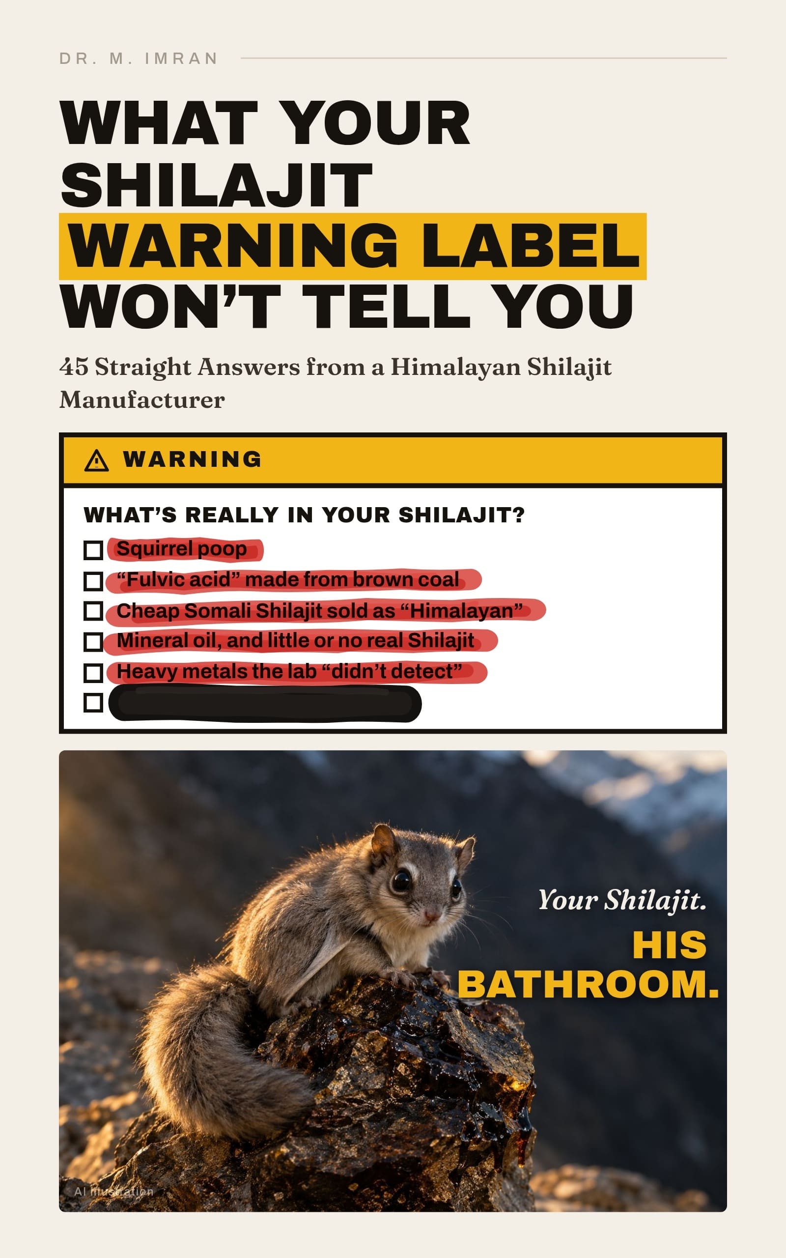 What Your Shilajit Warning Label Won't Tell You