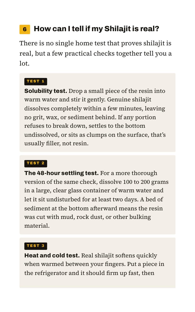 Seven home tests, step by step